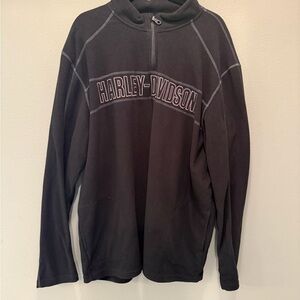 Harley-Davidson Black Zip-Up Sweater for Men